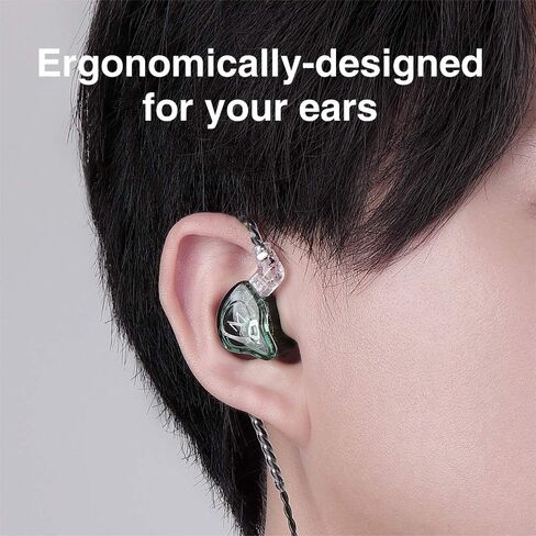 TRN MT1 in-Ear Earphone HiFi in-Ear Earphone Earbud with New 10mm Composite Magnetic Dynamic Driver in Ear Monitor Earbuds with Detachable C Pin 0.75MM Cable9(Type-c,Green) … in Saudi Arabia