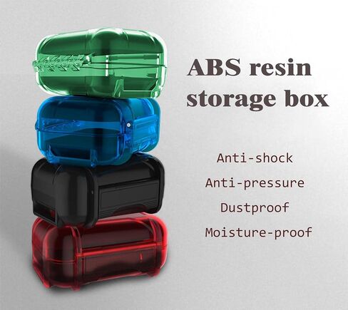 Earphone Case, ABS Resin Hard Storage Box Multifunction Protective Case for Earphone, Earbud, in-Ear Monitor Eartip(ABS Black) in Saudi Arabia