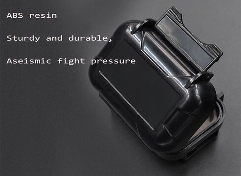 Earphone Case, ABS Resin Hard Storage Box Multifunction Protective Case for Earphone, Earbud, in-Ear Monitor Eartip(ABS Black) in Saudi Arabia