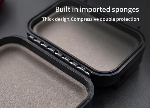 Earphone Case, ABS Resin Hard Storage Box Multifunction Protective Case for Earphone, Earbud, in-Ear Monitor Eartip(ABS Black) in Saudi Arabia