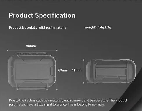 Earphone Case, ABS Resin Hard Storage Box Multifunction Protective Case for Earphone, Earbud, in-Ear Monitor Eartip(ABS Black) in Saudi Arabia