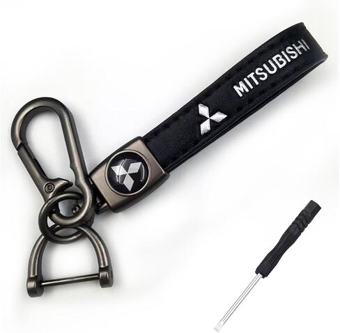ملحقات سلسلة مفاتيح السيارة المصنوعة من الجلد الطبيعي المتوافقة مع سلسلة مفاتيح Mitsubishi Keychain وسلاسل مفاتيح السيارة هدية عائلية للرجال والنساء in Kuwait