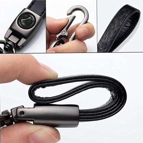 ملحقات سلسلة مفاتيح السيارة المصنوعة من الجلد الطبيعي المتوافقة مع سلسلة مفاتيح Mitsubishi Keychain وسلاسل مفاتيح السيارة هدية عائلية للرجال والنساء in Kuwait