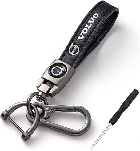 Genuine Leather Car Keychain Keyring Accessories Compatible with Volvo Keychain Series Car Keychains Family Present for Man and Woman in Kuwait