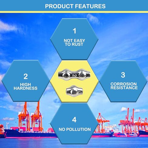 20 قطعة M2 من الفولاذ المقاوم للصدأ 304 مشبك كابل مشبك كابل، 10 قطع بسيطة مشبك سلك مسمار واحد و10 قطع دوبلكس 2 عمود كابل مشبك حبل مشبك لحبل سلك قطره 1/16 بوصة in Kuwait