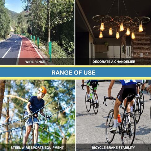 20 قطعة M2 من الفولاذ المقاوم للصدأ 304 مشبك كابل مشبك كابل، 10 قطع بسيطة مشبك سلك مسمار واحد و10 قطع دوبلكس 2 عمود كابل مشبك حبل مشبك لحبل سلك قطره 1/16 بوصة in Kuwait