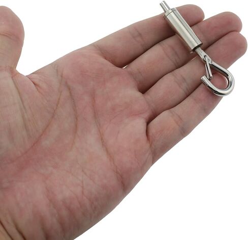 6PCS Wire Rope Adjustable Hook Lifting Yard Adjustable Hook Locker 1-1.5mm Length 65mm/2.56inch Portable Hook Eye Tension Turnbuckle in Saudi Arabia