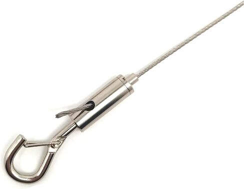 6PCS Wire Rope Adjustable Hook Lifting Yard Adjustable Hook Locker 1-1.5mm Length 65mm/2.56inch Portable Hook Eye Tension Turnbuckle in Saudi Arabia