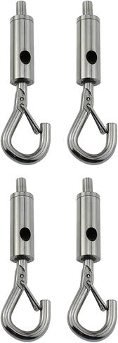 6PCS Wire Rope Adjustable Hook Lifting Yard Adjustable Hook Locker 1-1.5mm Length 65mm/2.56inch Portable Hook Eye Tension Turnbuckle in Saudi Arabia