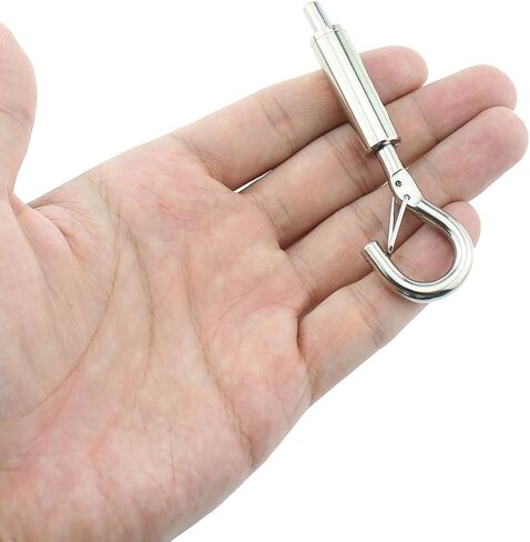 6PCS Wire Rope Adjustable Hook Lifting Yard Adjustable Hook Locker 1-1.5mm Length 65mm/2.56inch Portable Hook Eye Tension Turnbuckle in Saudi Arabia