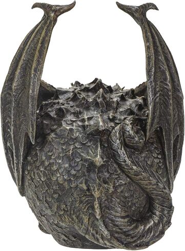 SUMMIT COLLECTION Spiral Dark Gothic Draco Dragon on Mutated Skull Figurine Fantasy Gothic Decorative Sculpture 7.5 Inches in Saudi Arabia