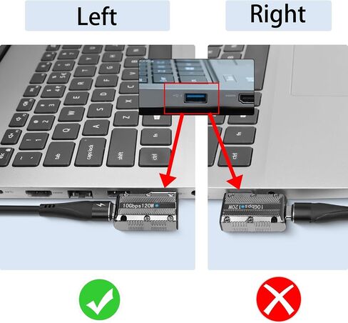 QIANRENON 120W USB3.1 to USB C 90° Angle Metal Adapter Mecha Style 10Gbps USB3.1 Male to Type C Female L Angle Data Connector, LED/Keychain Hole, for PC Laptop Wall Charger, Side Bend(Left Angle) in Saudi Arabia