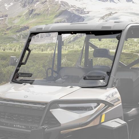 A & UTV PRO زجاج أمامي كامل لنافذة 2017-2024 Polaris Ranger 900 XP / CREW XP 900، زجاج أمامي شفاف متين ومغطى بفتحات تهوية لملحقات طاقم Polaris Ranger XP 1000 / XP 1000 in Saudi Arabia