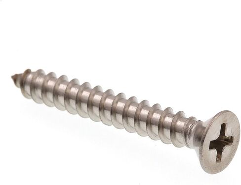 Prime-Line 9016681 Sheet Metal Screw, Self-Tapping, Flat Head Phillips, #8 X 1-1/4 in, Grade 18-8 Stainless Steel, Pack of 100 in Saudi Arabia