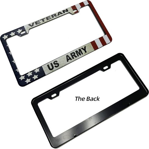 Aloha Flower Hawaiian License Plate Frame for Women/Men, Black Stainless Steel License Plate Frame 2 Holes & Screws for Car, 12x6 Inch Fits Standard US/CA in Kuwait