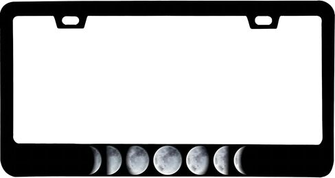 Aloha Flower Hawaiian License Plate Frame for Women/Men, Black Stainless Steel License Plate Frame 2 Holes & Screws for Car, 12x6 Inch Fits Standard US/CA in Kuwait
