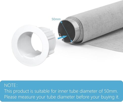 مجموعة قابض ظل دوار 50 مم، قطع غيار بديلة، وزن القابض الأقصى تحميل 10 كجم (22 رطل)، زوج واحد، أبيض in Kuwait