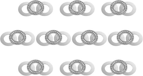 AXK2035 2AS Thrust Needle Roller Bearings with Washers 10pcs, 20 Bore 35 OD 2mm Width, GCr15 Hardness in Saudi Arabia