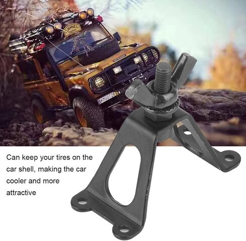 RC Car Spare Wheel Rack, 1/10 Simulation,RC Rear Spare Tyre Tire Bracket Wheel Holder DIY RC Car Accessory Fit for SCX10 D90 RC Crawler Car in Saudi Arabia