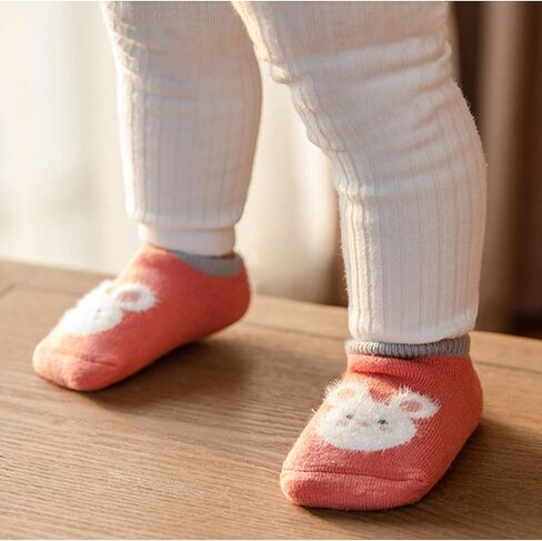 6 Pairs Baby Anti Slip Non Skid Low Cut Socks No-Show Infant Cotton Cartoon Warm Slippers Floor Boat Ankle Socks in Saudi Arabia