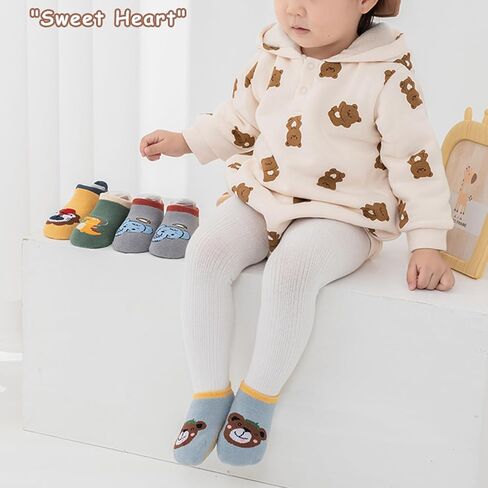 6 Pairs Baby Anti Slip Non Skid Low Cut Socks No-Show Infant Cotton Cartoon Warm Slippers Floor Boat Ankle Socks in Saudi Arabia
