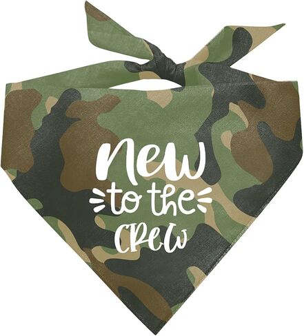 New to The Crew Dog Bandana, Dark Blue Dog Bandana, Funny Cute Dog Bandana, Pet Dog Triangle Scarf, Pet Dog Scarf Accessories, Gift for Dog Lover, Dog Bandana for Small Medium Large Dogs (E63) in Saudi Arabia