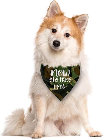 New to The Crew Dog Bandana, Dark Blue Dog Bandana, Funny Cute Dog Bandana, Pet Dog Triangle Scarf, Pet Dog Scarf Accessories, Gift for Dog Lover, Dog Bandana for Small Medium Large Dogs (E63) in Saudi Arabia