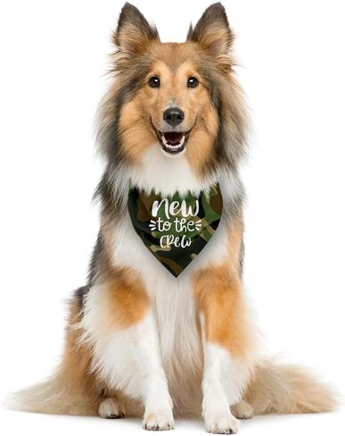 New to The Crew Dog Bandana, Dark Blue Dog Bandana, Funny Cute Dog Bandana, Pet Dog Triangle Scarf, Pet Dog Scarf Accessories, Gift for Dog Lover, Dog Bandana for Small Medium Large Dogs (E63) in Saudi Arabia