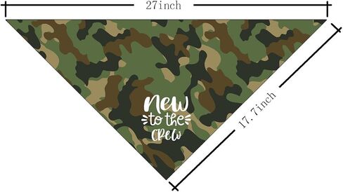 New to The Crew Dog Bandana, Dark Blue Dog Bandana, Funny Cute Dog Bandana, Pet Dog Triangle Scarf, Pet Dog Scarf Accessories, Gift for Dog Lover, Dog Bandana for Small Medium Large Dogs (E63) in Saudi Arabia