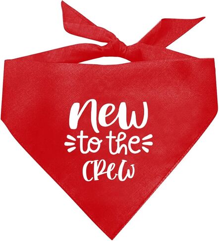 New to The Crew Dog Bandana, Dark Blue Dog Bandana, Funny Cute Dog Bandana, Pet Dog Triangle Scarf, Pet Dog Scarf Accessories, Gift for Dog Lover, Dog Bandana for Small Medium Large Dogs (E63) in Saudi Arabia