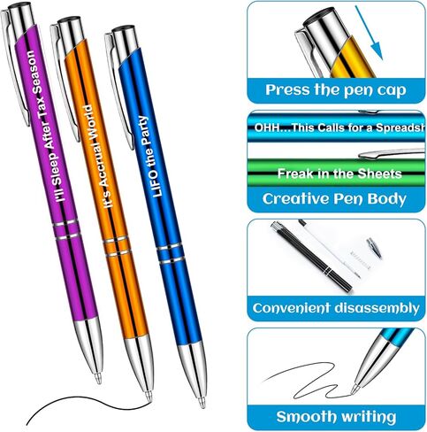 Chris.W 10pcs Cute Accountant Pens, Be Audit You Can Be Funny Accountant Gifts, Ballpoint Pens for Friends, Writing Ball Pens for CPA, Accounting Firm Pens, Graduation Gift (10) in Saudi Arabia