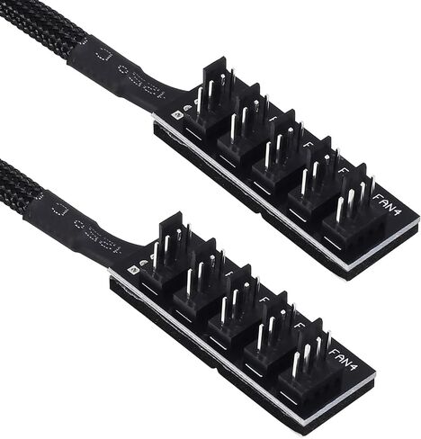 DIANN 5pcs PWM Fan Splitter Extension Cable 1 to 5 Computer Fan Splitter Cable Compatible with 3 & 4 Pin PC Cooling Fans in Saudi Arabia