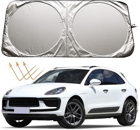 مظلة شمس للزجاج الأمامي للسيارة متوافقة مع بورش 911 2005-2024 Macan 2015-2024 Cayenne 2003-2022 2023 2024 Panamera 2010-2024 Carrera 2005-2024 ملحقات السيارة الأمامية واق الشمس in Saudi Arabia