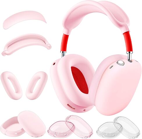 Soft Case Cover for AirPods Max Headphones, Airpods Max Ear Cup Covers/Ear Pad Case Cover/Headband Cover/Max Headband Pad,Accessories Silicone Skin Protector for Apple AirPods Max （Black Suit） in Saudi Arabia