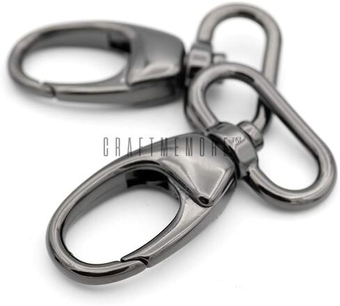 CRAFTMEMORE 2pcs Fat Swivel Snap Hook Metal Push Gate Lobster Clasps for Purse Bag Sewing Accessories SC34 (1 1/2 Inches, Brushed Brass) in Saudi Arabia