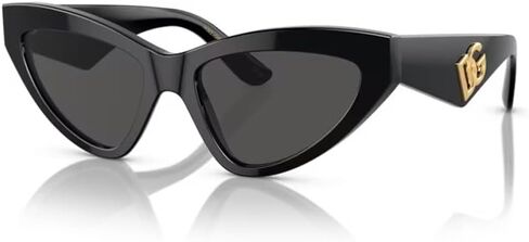 Dolce&Gabbana DG4439 501/87 55MM Black/Dark Grey Sunglasses for Women + BUNDLE With Designer iWear Complimentary Eyewear Kit in Kuwait