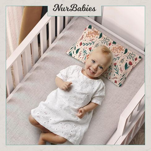 Organic Muslin Crib Sheets - (2 Pack) Baby Crib Sheets,Crib Mattress Sheet,Toddler Bed Mattress (52"x 28")- (2 Pack) Pillowcases(13"x18"),Pillow Covers,Toddler Pillowcase,Soft & Breathable in Saudi Arabia
