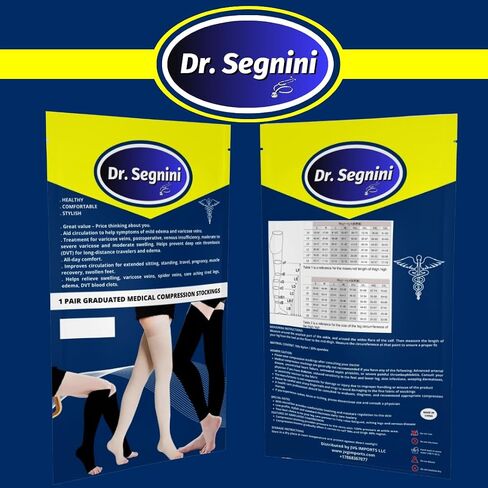 Medical Waist Compression Shaper 20-30 mmHg for Women and Men, Open Toe, Stockings Socks VARICOSE Vein - J8003 in Saudi Arabia