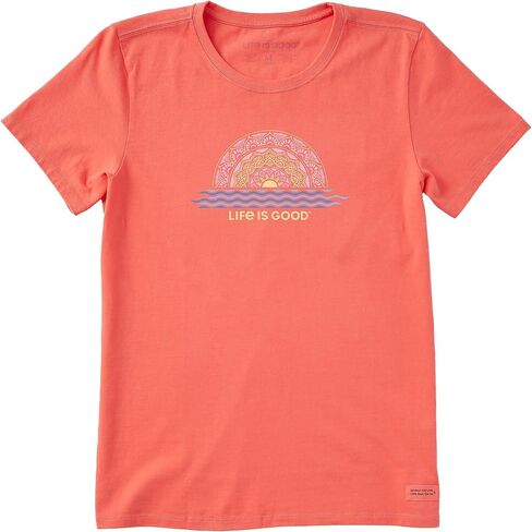 Life is Good. Women's LIG Sundala Short Sleeve Crusher Tee, Mango Orange, XX-Large in Saudi Arabia