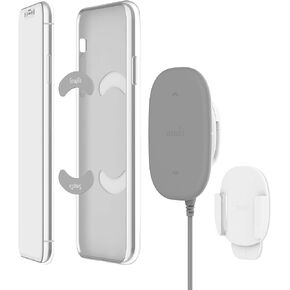 Moshi SnapTo Magnetic Wall Mount Wireless Charging Qi-Certified [Only Compatible with Moshi SnapTo Series Cases], Fast Charge Up to 10W, Supports Portrait Mode & Landscape Mode