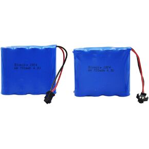 Blomiky 2pcs 4.8V 700mAH Battery C182 C185 C181 1/18 1:18 RC Truck Rock Crawler Vehicle or RC Car C181 Battery 2 Pack