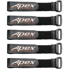Apex RC Products 5 Pack 20mm x 200mm HD Non-Slip Battery Straps 3030A