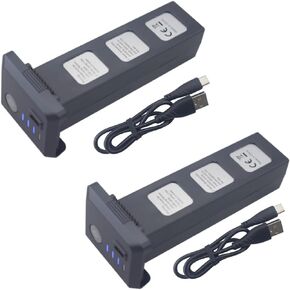sea jump 2PCS 3S 11.1V 2600mah Lithium Battery with USB Charging Cable for SJRC F7 F7pro F7S F7GB2 9800FT RC Aerial Remote Control UAV Spare Parts Four-axis Aircraft Battery