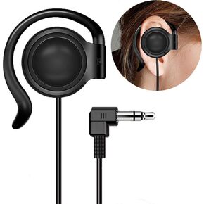 EXMAX 3.5mm Single Left Side Earphone Earbud Over Ear Headphone for EXD-101 ATG-100T EX-200N EX-100 Wireless Tour Guide Receiver Touring Groups Audience Radio Podcast Laptop MP3 (Left Side)