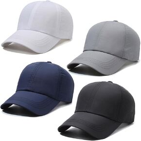 4 Pack Cooling Quick Dry Baseball Caps, Breathable Lightweight Sun Protection UPF 50+ Athletic Hats for Men Women