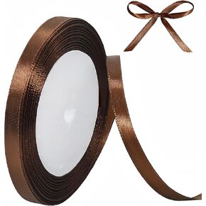 OMAIGAR Black Ribbon 1/4 Inch Width, Solid Satin Ribbons with 25 Yards Length Silk Fabric for Gift Wrapping or Wedding Party Birthday Decoration - Black,1/4 Inch x 25 Yards