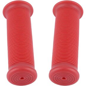Motorcycle Handle Grip锛孭air of 1inch 25mm/ 1.1inch 28mm Universal Motorcycle Vintage TPU Handle Handlebar Grip(Red)