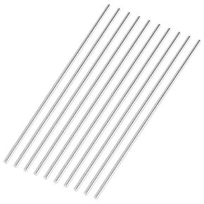 304 Stainless Steel Rods, 10PCS 1/8 inch / 3.2 mm Metal Solid Round Shaft Rods Lathe Bar Stock for DIY Crafts Model Car Helicopter Airplane