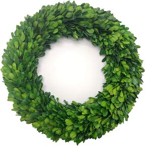 14 Inches Preserved Boxwood Wreath for Front Door Spring Summer Wreath for Home Wedding Wall Window Decoration
