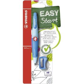 Handwriting Pencil - STABILO EASYergo 3.15 - Right Handed - Light Blue/Dark Blue + Sharpener
